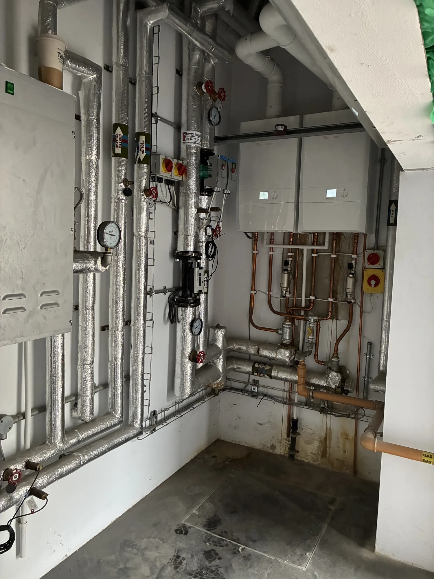 Completed boiler and plant room installation by Chill Gas in Belfast